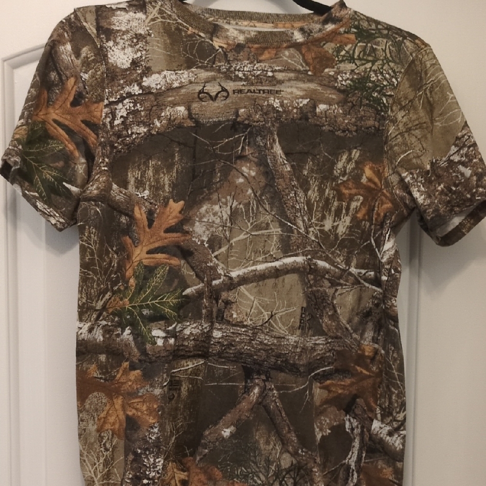 Realtree Camouflage T-Shirt with Brown and Green Accents